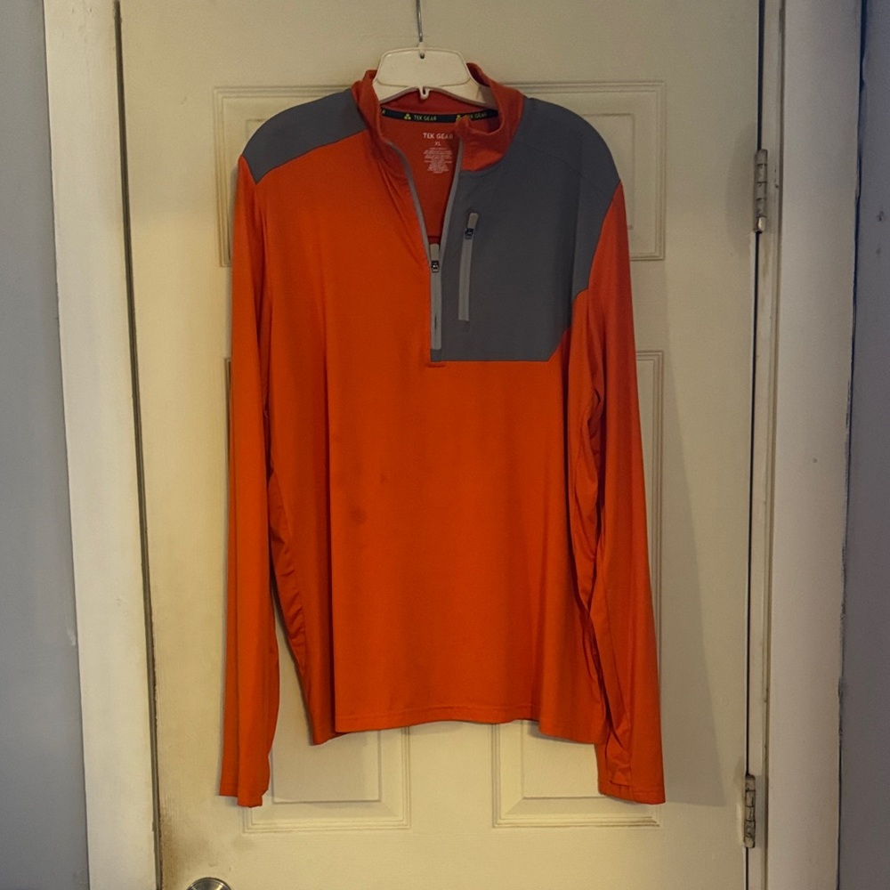 Tek Gear Vibrant Orange and Gray Top Runner Visibility